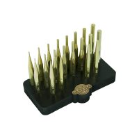 Grace USA – Brass Punch Set with Bench Block (20-Piece) – Gunsmithing – Brass Punches – 20 piece -Gunsmith Tools & Accessories