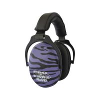 Pro Ears Passive Hearing Protection ReVO Lightweight, Comfortable Safety Earmuffs for Children, Ladies and Smaller Heads – Purple Zebra