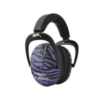 Pro Ears Passive Hearing Protection Ultra Sleek Contoured, Lightweight, Comfortable Safety Earmuffs – Purple Zebra